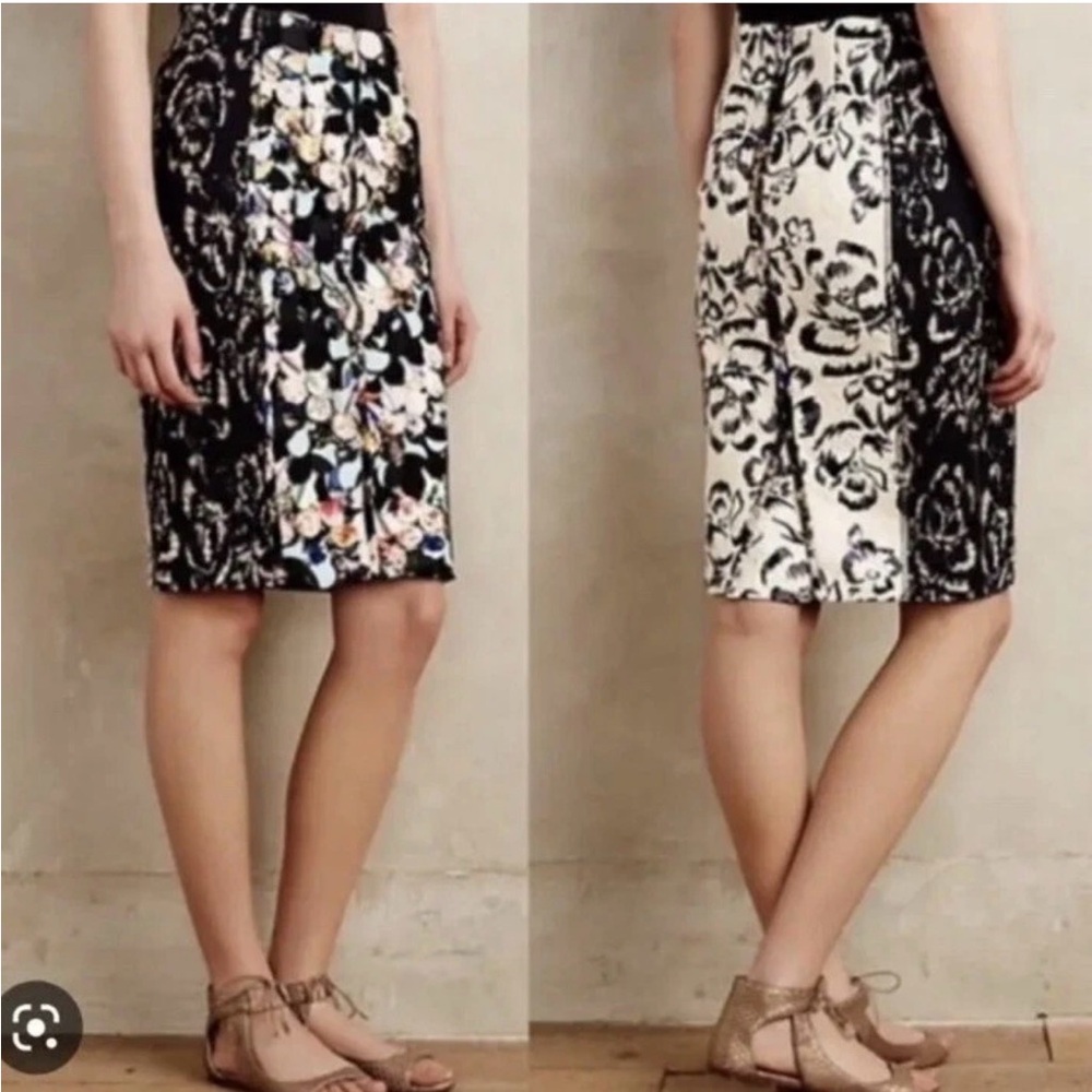 41 NWT Beguile By Byron Lars Anthropology Paillette Pencil Skirt 8 $198 retail
